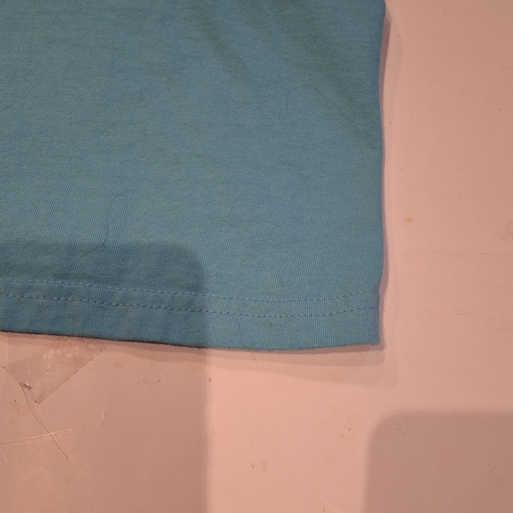 Dog is Good Women's Turquoise Short Sleeve Crew Neck Never Boat Alone Tee M - Picture 6 of 9